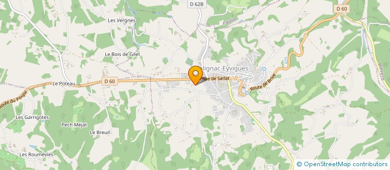 localisation de l'entreprise PROUILLAC COUVERTURE à SALIGNAC-EYVIGUES