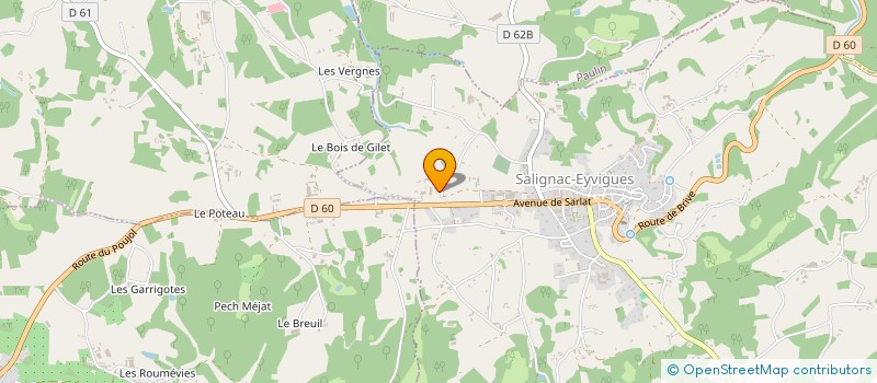 localisation de l'entreprise PROUILLAC ET FILS à SALIGNAC-EYVIGUES