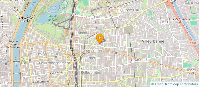 localisation de l'entreprise PROUST IMMOBILIER  VILLEURBANNE