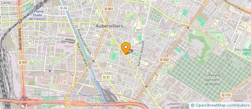 localisation de l'entreprise PROUTEAU à AUBERVILLIERS