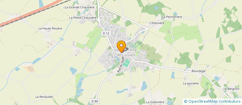 localisation de l'entreprise PROUTEAU  SAINTE-FLAIVE-DES-LOUPS