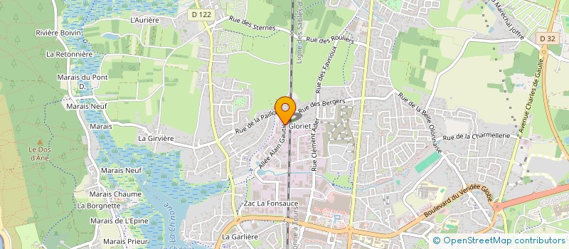 localisation de l'entreprise PROUTEAU PEINTURE  LES SABLES D'OLONNE