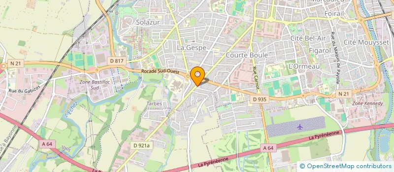 localisation de l'entreprise PROUVE  TARBES