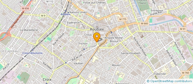 localisation de l'entreprise PROUVOST & ASSOCIES, NOTAIRES à ROUBAIX