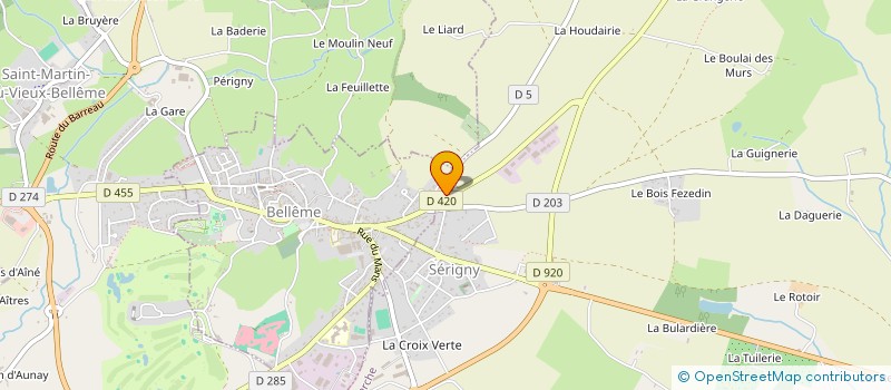 localisation de l'entreprise PROVA à BELLEME