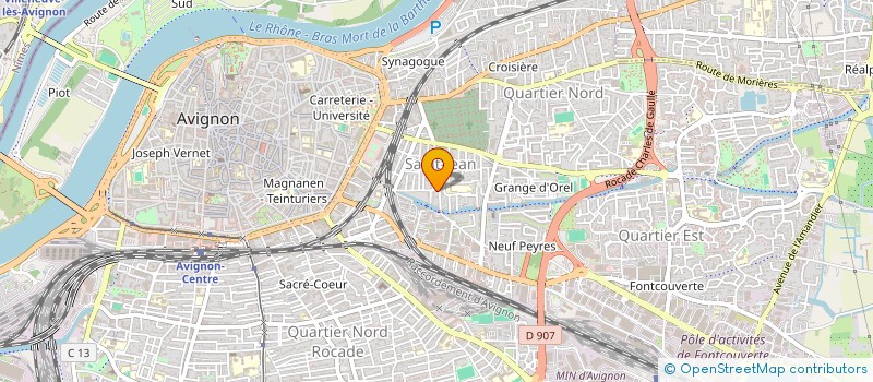 localisation de l'entreprise PROVACOLOR à AVIGNON