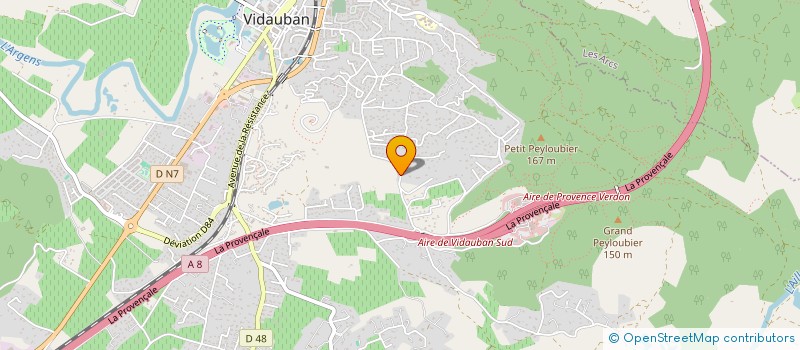 localisation de l'entreprise PROVALEO SAS  VIDAUBAN