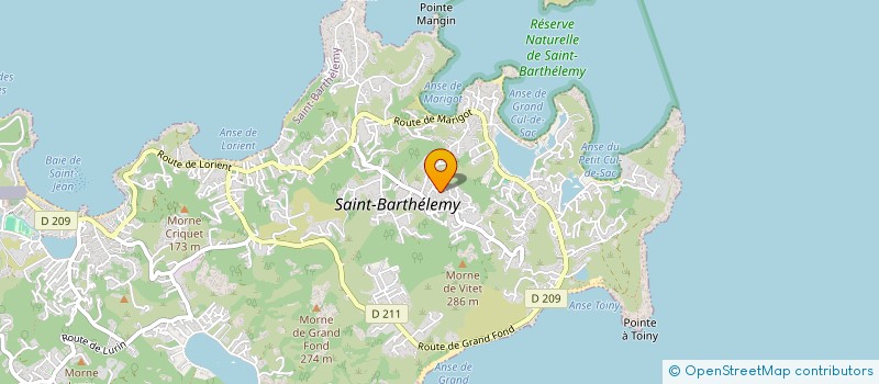 localisation de l'entreprise PROVAR SAINT BARTH à SAINT BARTHELEMY