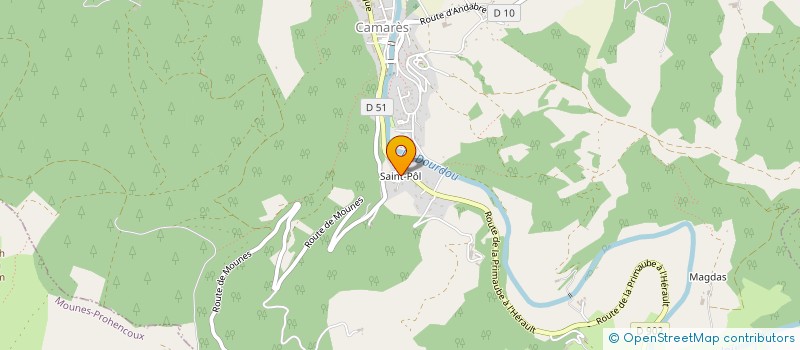 localisation de l'entreprise PROVEK  CAMARES