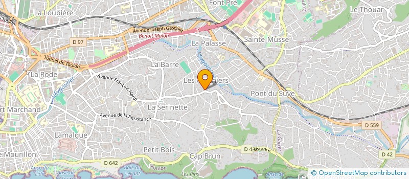 localisation de l'entreprise PROVENCALE DE GENIE CLINIQUE à TOULON