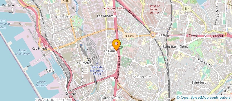 localisation de l'entreprise PROVENCE AUTOMOBILE DU 14EME  MARSEILLE