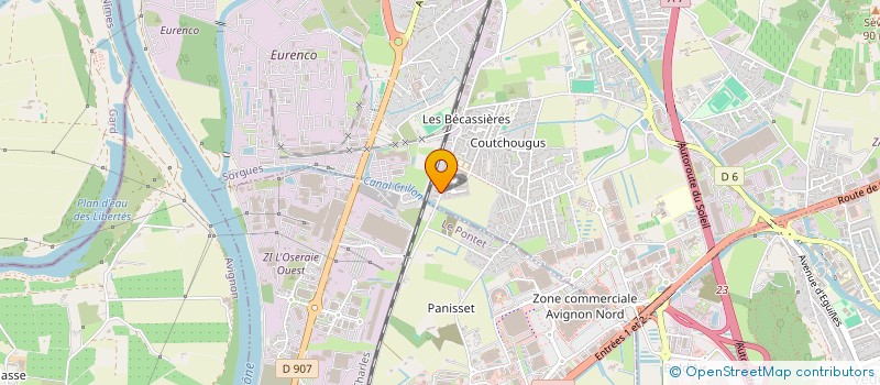 localisation de l'entreprise PROVENCE AVENIR BTP  SORGUES