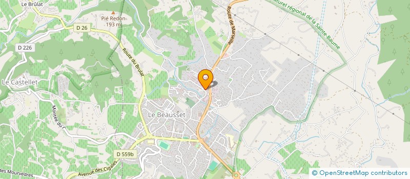 localisation de l'entreprise PROVENCE BATI TRAVAUX  LE BEAUSSET