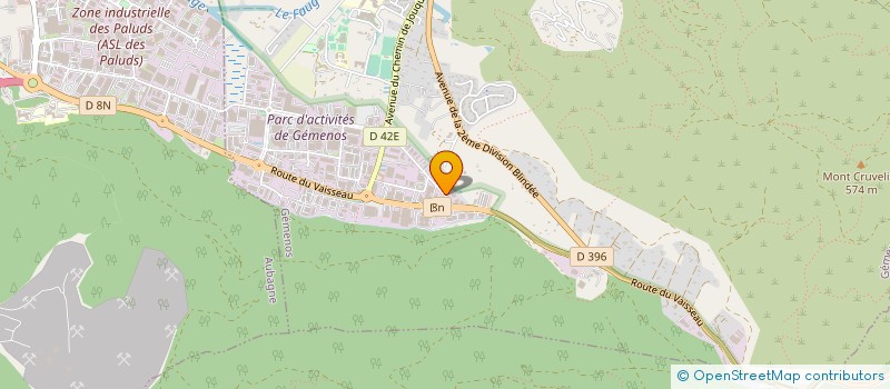 localisation de l'entreprise PROVENCE BATIMENT TOITURE ISOLATION à GEMENOS
