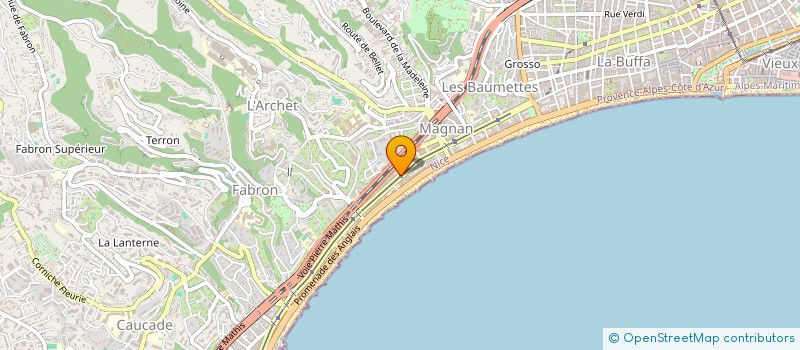 localisation de l'entreprise PROVENCE BTP  NICE