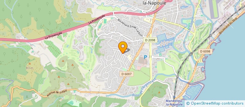 localisation de l'entreprise PROVENCE CARBURANTS  MANDELIEU-LA-NAPOULE