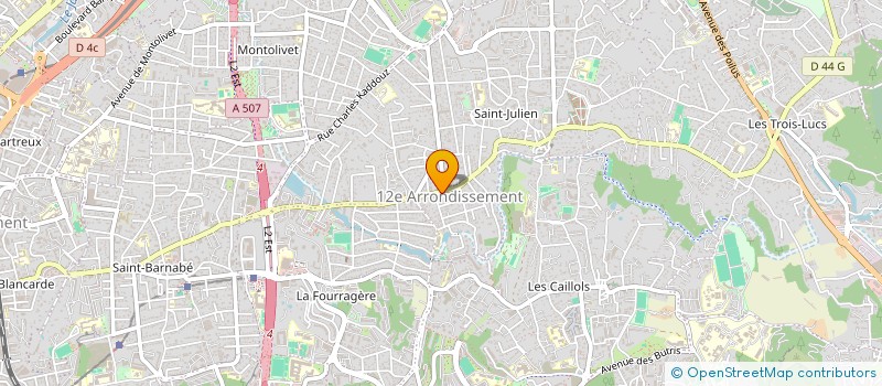 localisation de l'entreprise PROVENCE CLOISONS ALUMINIUM à MARSEILLE