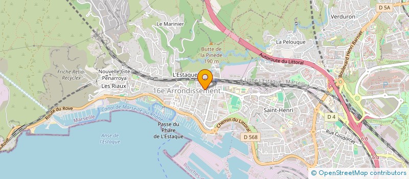 localisation de l'entreprise PROVENCE CONDUITE ESTAQUE à MARSEILLE