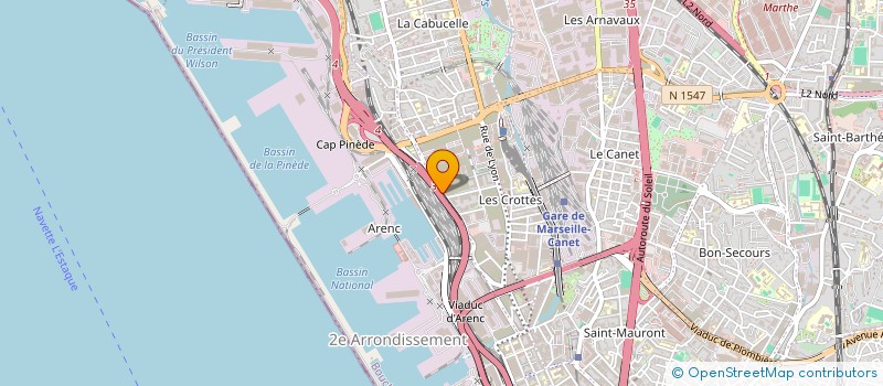localisation de l'entreprise PROVENCE COOPER ENTRE TRANSPORT ROUTIER à MARSEILLE
