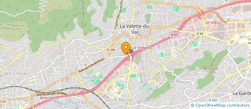 localisation de l'entreprise PROVENCE COTE D'AZUR EXPERTISES à TOULON