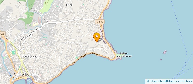 localisation de l'entreprise PROVENCE CREATION à SAINTE-MAXIME