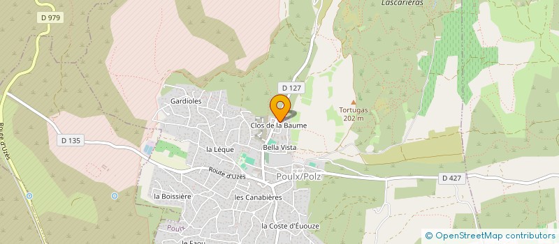 localisation de l'entreprise PROVENCE CULTURES  POULX