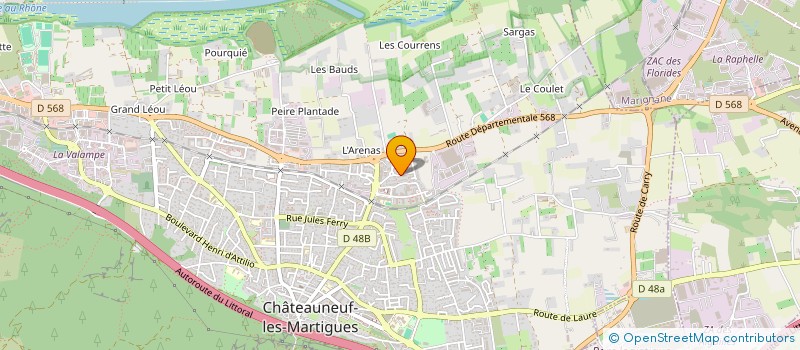 localisation de l'entreprise PROVENCE ELECTIF  CHATEAUNEUF-LES-MARTIGUES