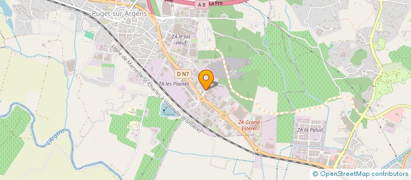 localisation de l'entreprise PROVENCE ELECTRONIQUE SECURITE à PUGET-SUR-ARGENS