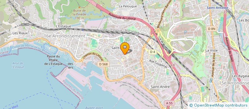 localisation de l'entreprise PROVENCE EUROBATIMENT à MARSEILLE 16EME