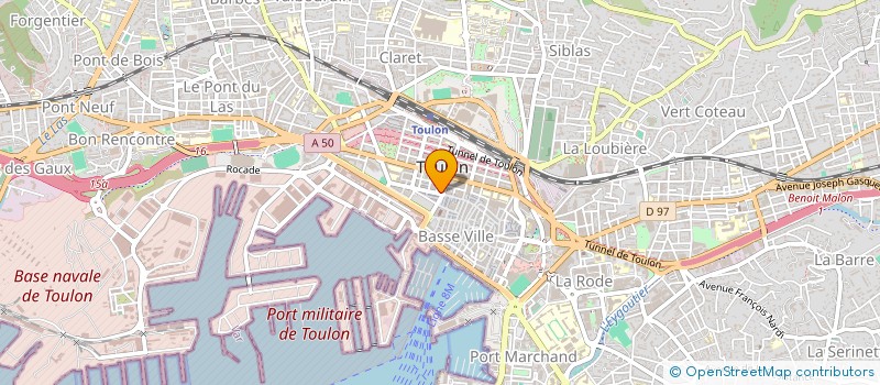 localisation de l'entreprise PROVENCE GESTION EXPERTISE COMPTABLE à TOULON