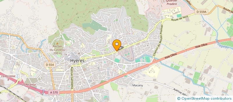 localisation de l'entreprise PROVENCE GESTION EXPERTISE COMPTABLE HYERES à HYERES