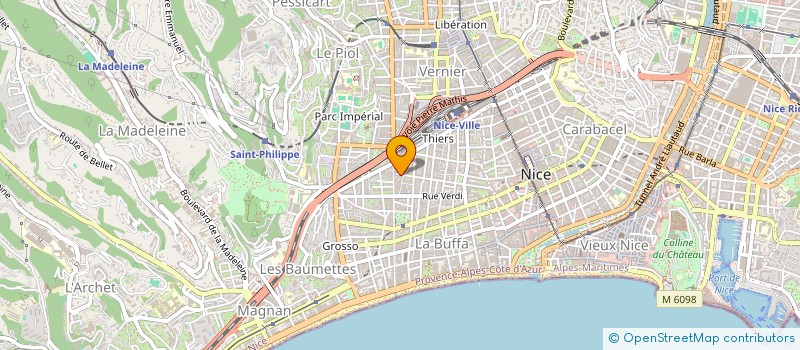 localisation de l'entreprise PROVENCE IMMOBILIER à NICE