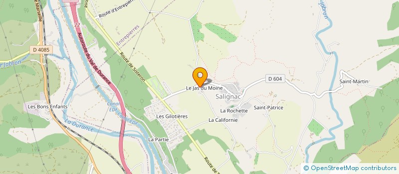 localisation de l'entreprise PROVENCE INTENDANCE à SALIGNAC
