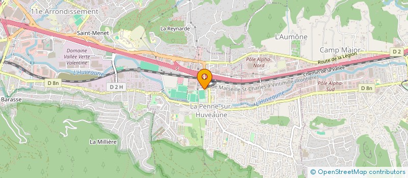 localisation de l'entreprise PROVENCE LOCATION  LA PENNE-SUR-HUVEAUNE