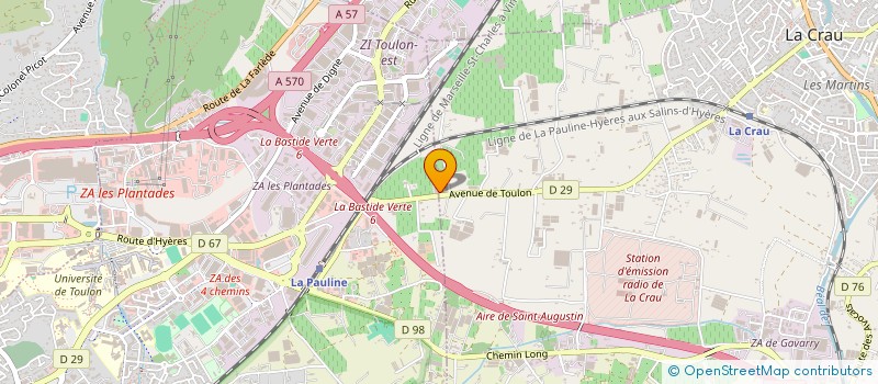localisation de l'entreprise PROVENCE PRESSE AIRE TOULONNAISE à LA CRAU