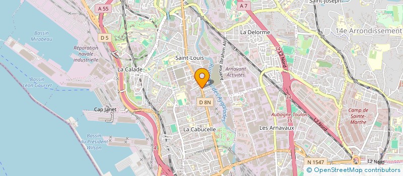 localisation de l'entreprise PROVENCE REMORQUAGE à MARSEILLE