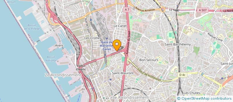 localisation de l'entreprise PROVENCE SECURITE GARDIENNAGE  MARSEILLE