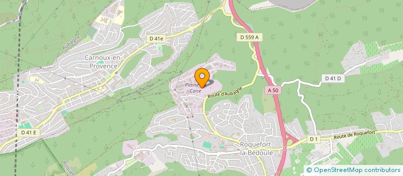 localisation de l'entreprise PROVENCE TOITURE à ROQUEFORT-LA-BEDOULE