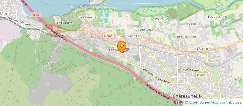 localisation de l'entreprise PROVENCE TRANSPORTS à CHATEAUNEUF-LES-MARTIGUES