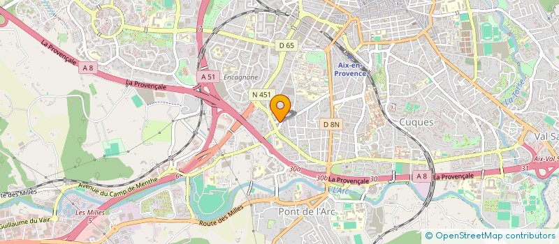 localisation de l'entreprise PROVENCE TRAVAUX PUBLICS 2000 à AIX-EN-PROVENCE