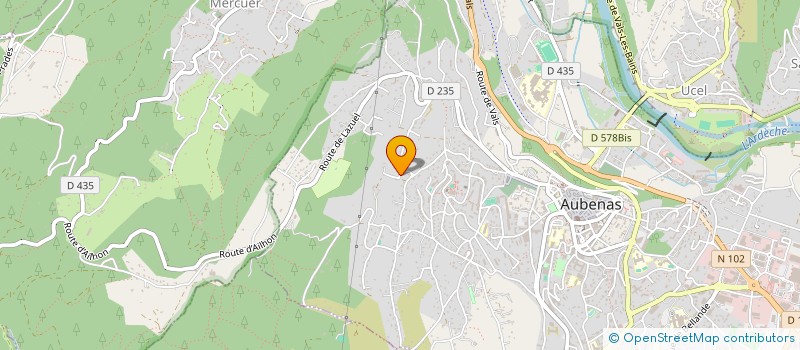 localisation de l'entreprise PROVENCE VIVARAIS TRANSPORTS PROVITRANS à AUBENAS