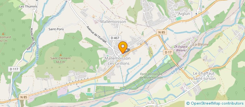 localisation de l'entreprise PROVENCEAUX à MALLEMOISSON