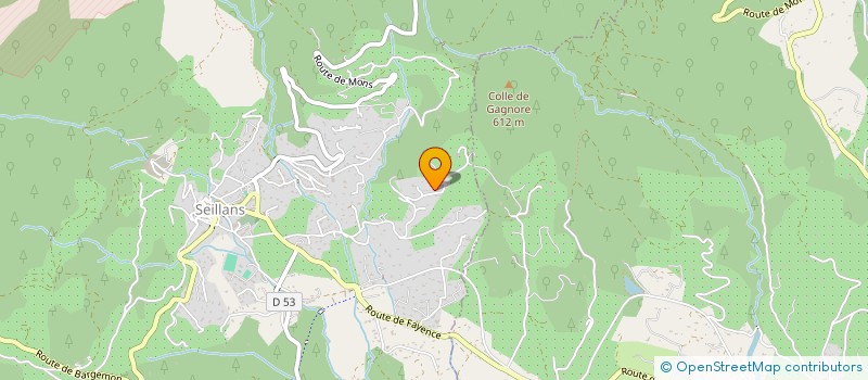 localisation de l'entreprise PROVENSOL 83  SEILLANS