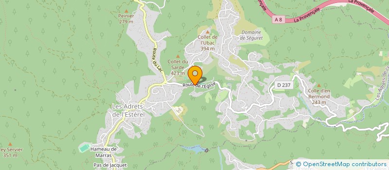 localisation de l'entreprise PROVEXIO à LES ADRETS-DE-L'ESTEREL