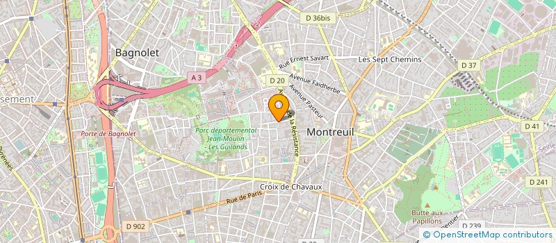 localisation de l'entreprise PROVIAL SYS à MONTREUIL