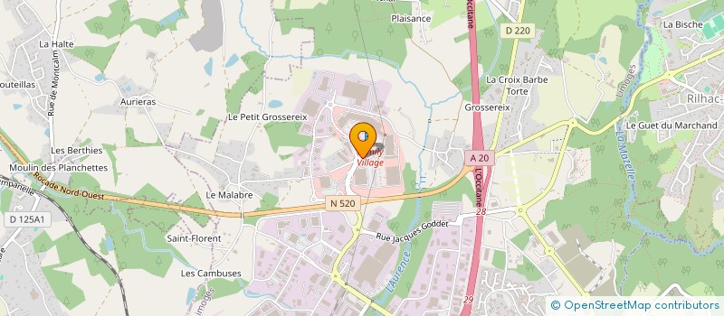 localisation de l'entreprise PROVIAM à LIMOGES