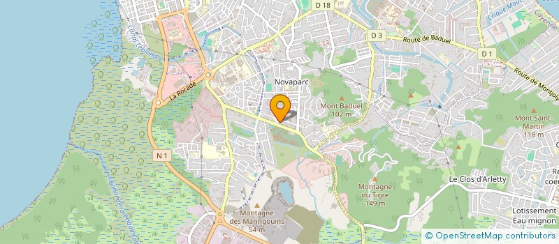 localisation de l'entreprise PROVIDEX à CAYENNE
