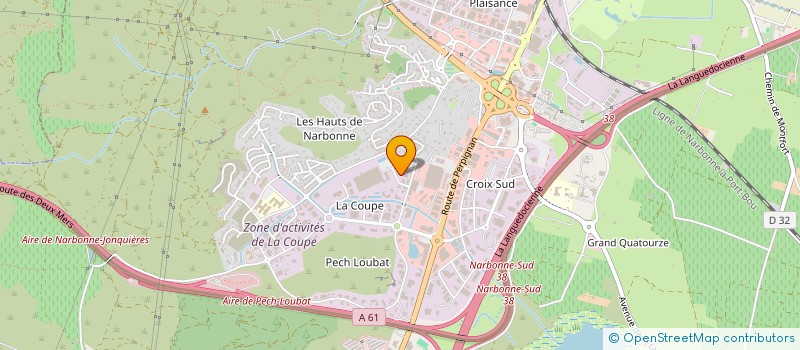 localisation de l'entreprise PROVILOG à NARBONNE