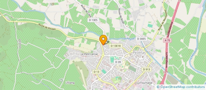 localisation de l'entreprise PROVINCI  PEZENAS