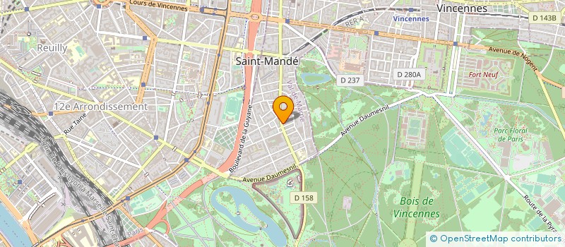 localisation de l'entreprise PROVINI ARSAN à SAINT-MANDE